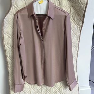 Alex Perry shirt blouse, taupe color, fits size Sm